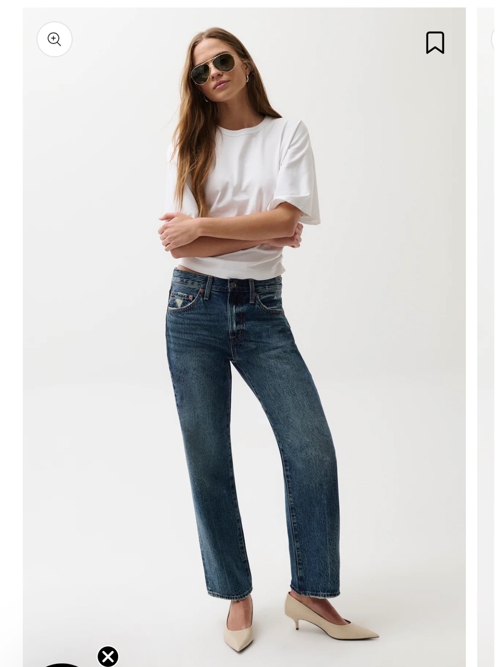 pistola Lexi Mid-Rise BOWED STRAIGHT JEAN - ARTISAN size 27 NWOT